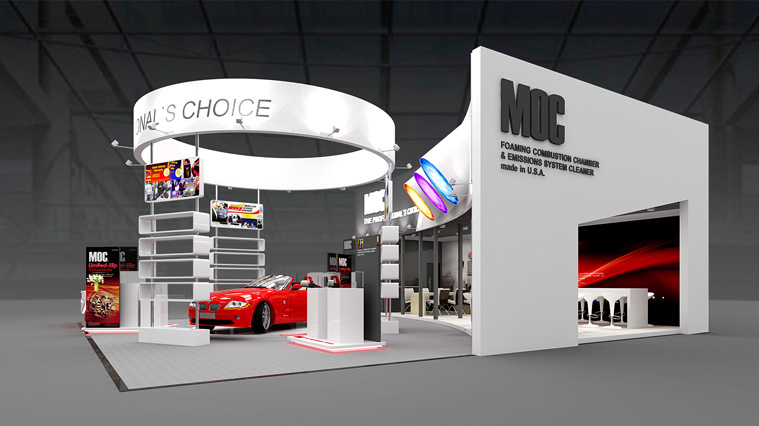 美國MOC汽車養(yǎng)護品展會展臺設(shè)計