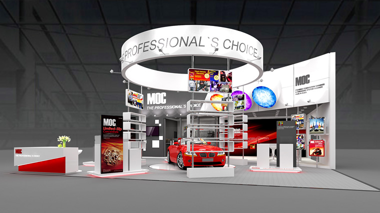 美國MOC汽車養(yǎng)護品展會展臺設(shè)計