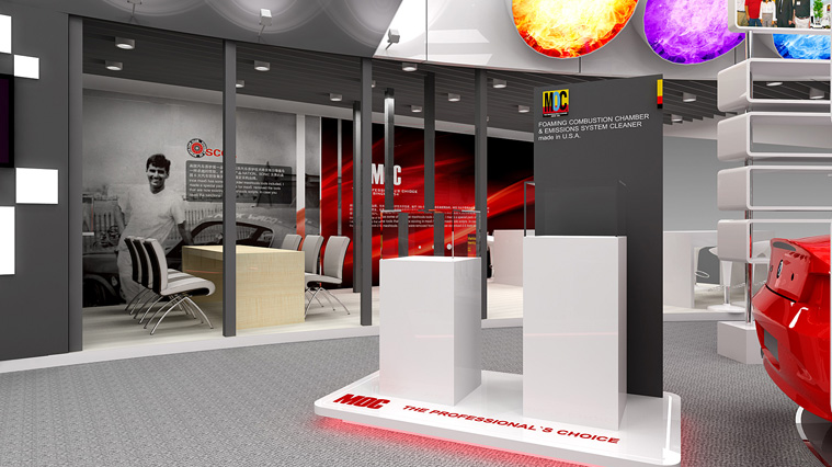 美國MOC汽車養(yǎng)護品展會展臺設(shè)計