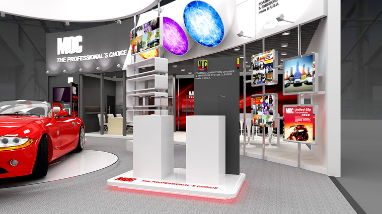 美國MOC汽車養(yǎng)護品展會展臺設(shè)計
