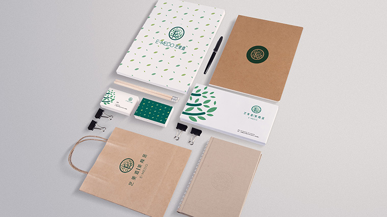 EMEDO藝美道日式美容會所與護膚品品牌標志設計VI視覺形象設計