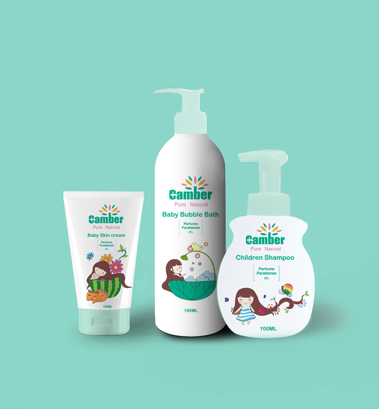康貝小女孩系列兒童護膚品包裝設計-上海包裝設計公司