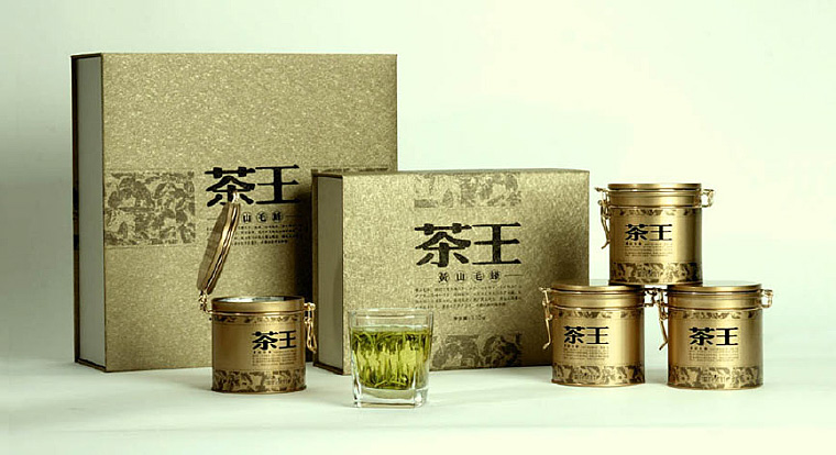 徽府茶行茶王茶葉禮盒包裝設(shè)計-金色禮盒-上海茶葉包裝設(shè)計公司1