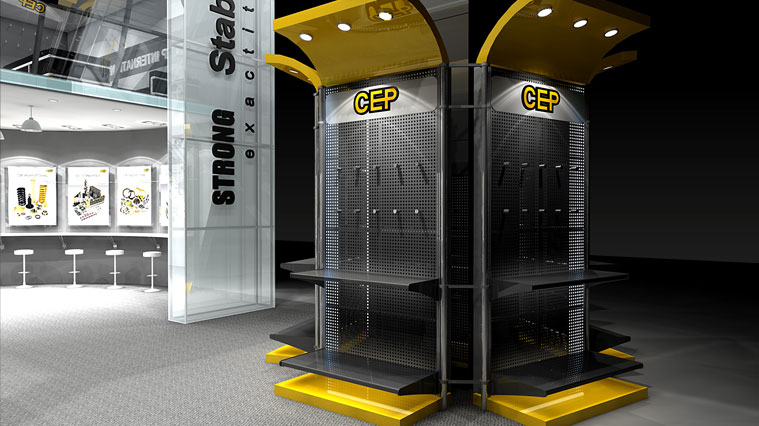 CEP工程機械配件展會展臺設計