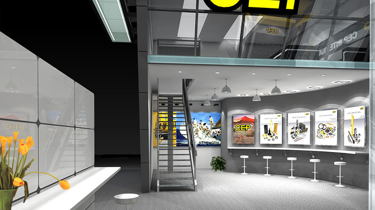 CEP工程機械配件展會展臺設計