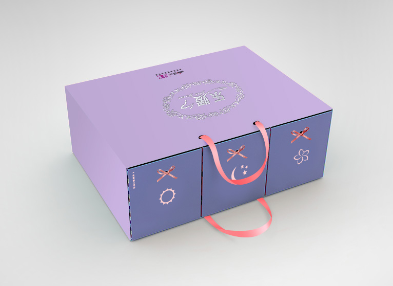 樂媛衛(wèi)生巾套裝禮盒包裝設(shè)計-可用作收納盒二次再利用包裝設(shè)計