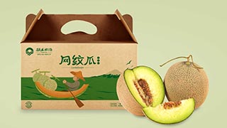 涌禾農(nóng)場(chǎng)網(wǎng)紋瓜哈密瓜農(nóng)產(chǎn)品包裝設(shè)計(jì)