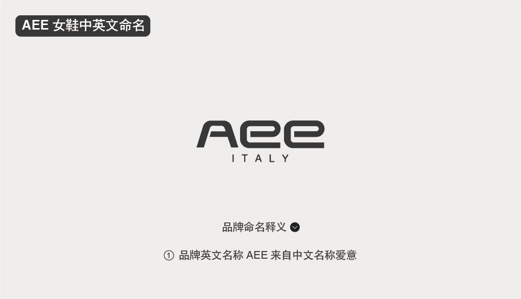 AEE 愛意女鞋品牌商標(biāo)命名中英文命名