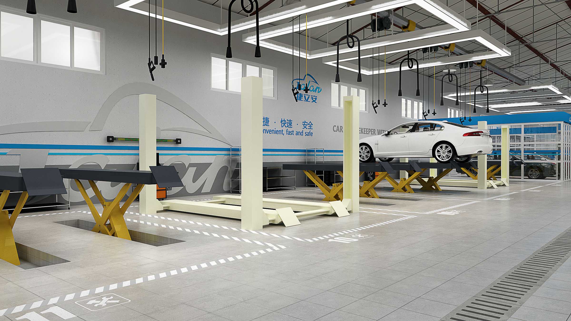 捷立安汽車維修連鎖店空間SI設計