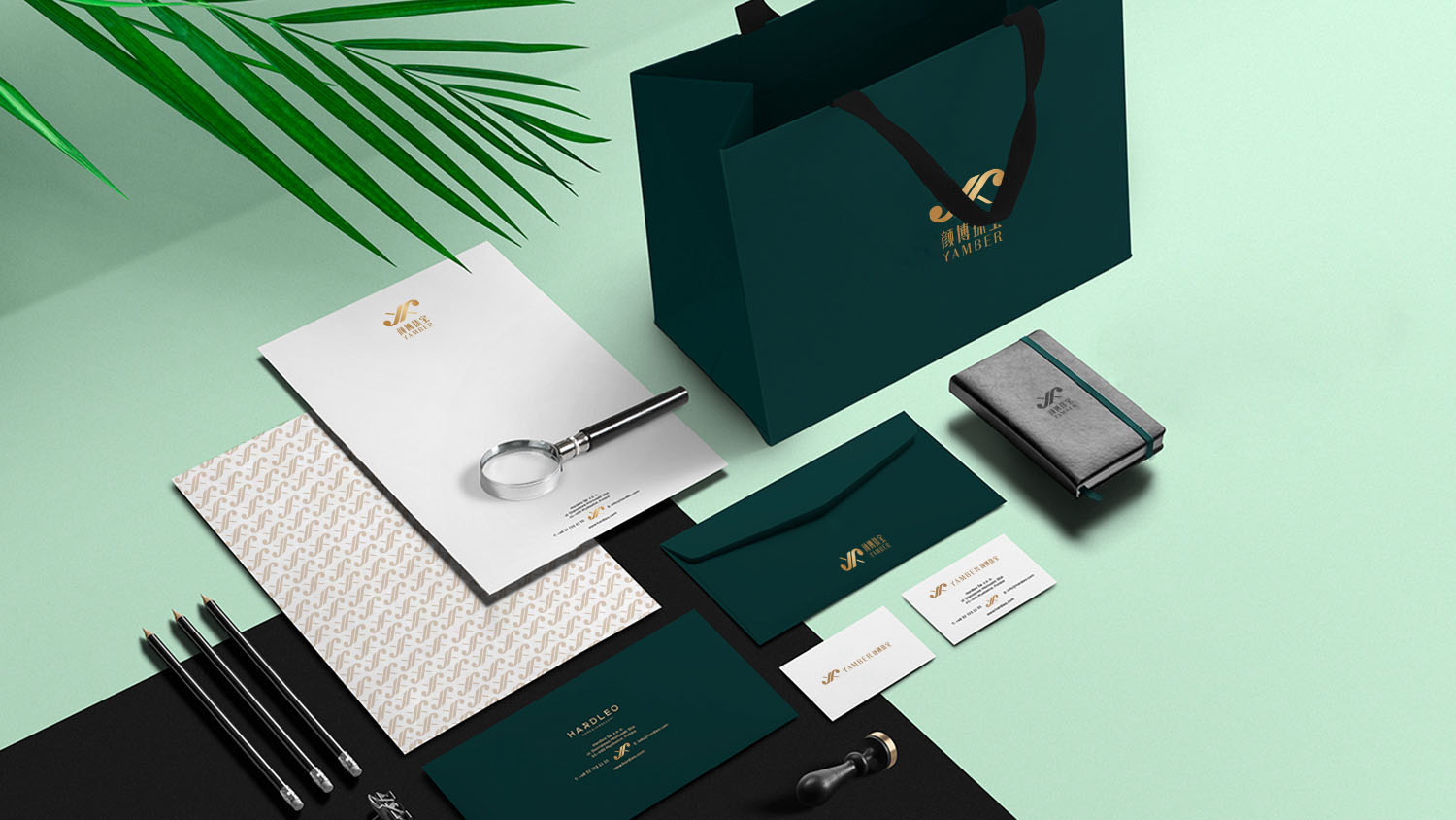 YAMBER顏博珠寶logo設(shè)計