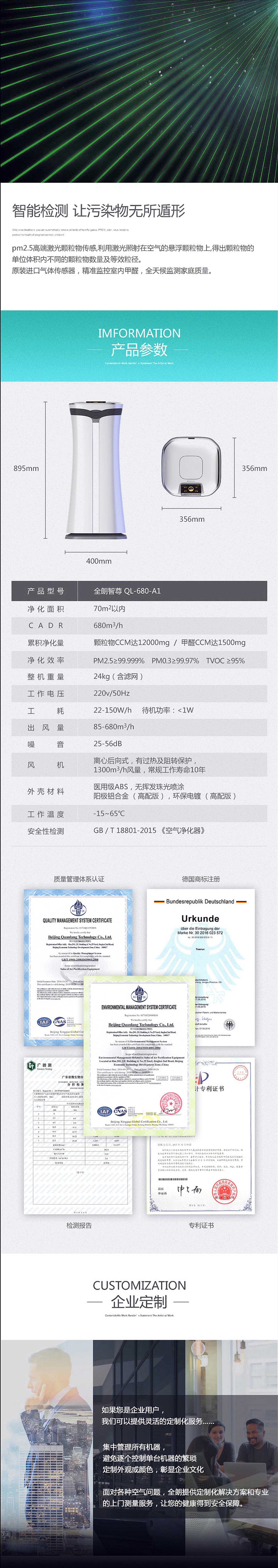 全朗凈化器電商網(wǎng)頁(yè)設(shè)計(jì)