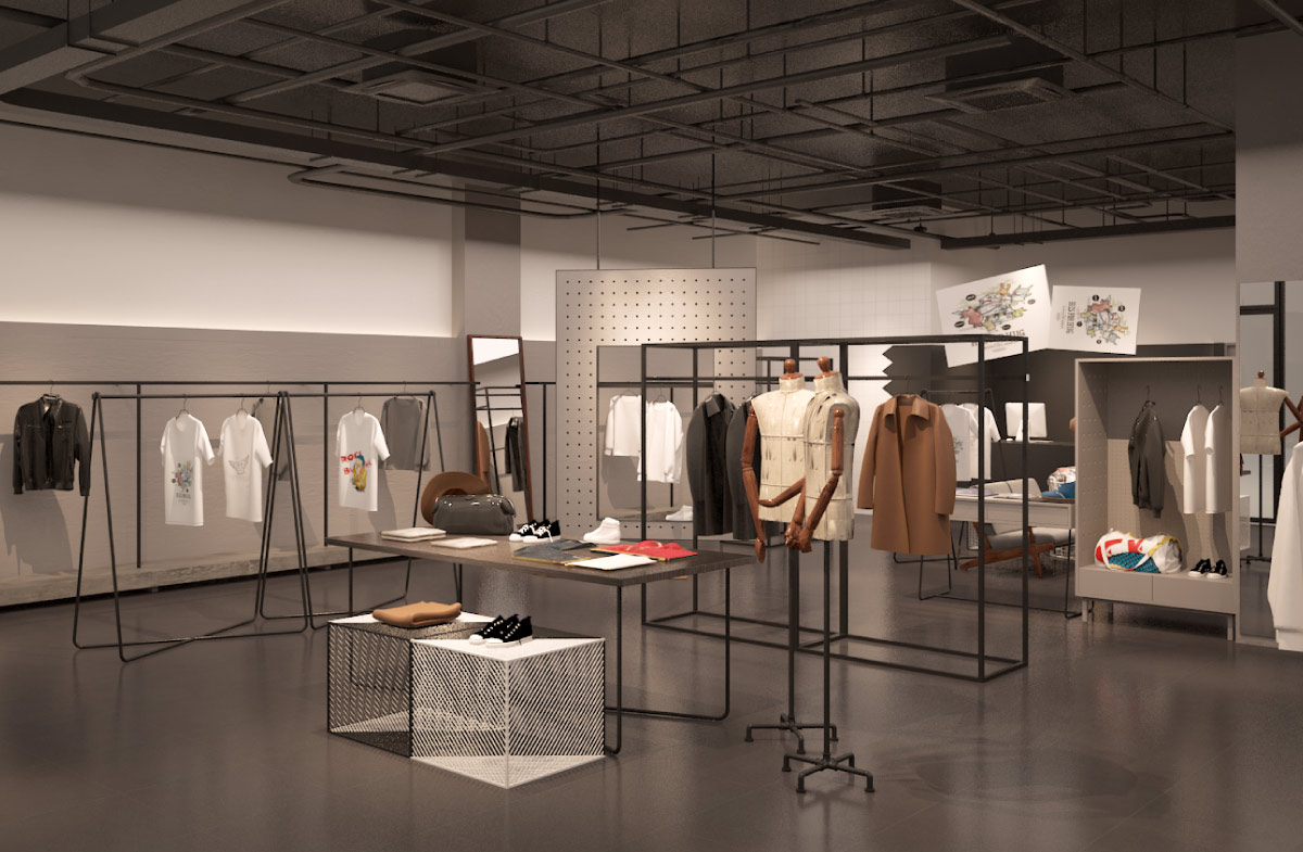 BUSU布訴休閑服裝品牌“快時(shí)尚“店鋪空間設(shè)計(jì)