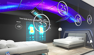 安睡號(hào)碼智能數(shù)字睡眠系統(tǒng)與ai空氣懸浮床墊SI連鎖專(zhuān)賣(mài)店店鋪設(shè)計(jì)